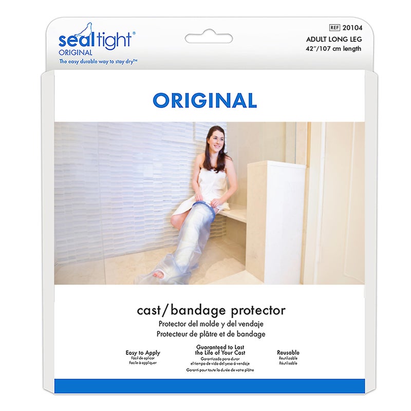 Brownmed SealTight Original Cast Bandage Protector Waterproof Adult Leg Cast Cover for Shower Swimming Foot Cover Shower Bag for Leg Cast Adult Long Leg